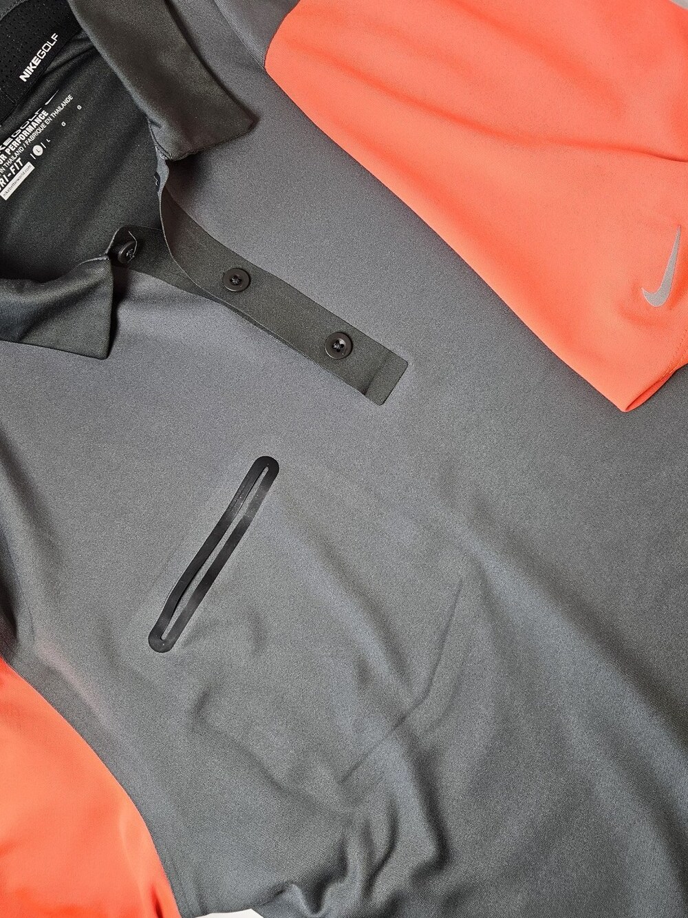 Nike Golf Tour Performance Polo Shirt Mens Large Grey Dri-Fit 585820-026
